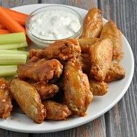 Crispy Baked Buffalo Wings with Homemade Buffalo Sauce