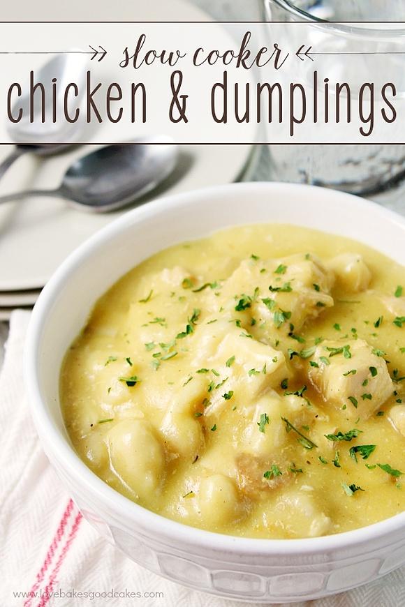 Slow cooker chicken and dumplings