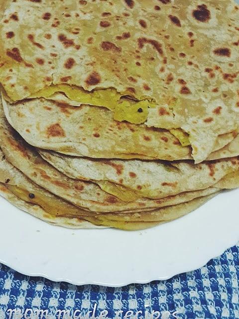 Aloo paratha potato flatbread recipe