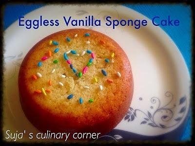 Eggless Vanilla Sponge Cake