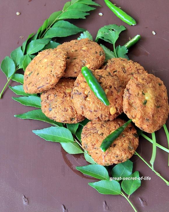 Aamai masala vadai with carrot - no onion no garlic snack recipe