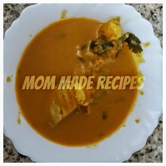 Mom made coconut fish curry