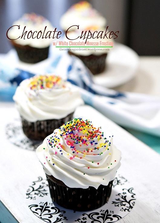 Pecan pie filled chocolate cupcakes
