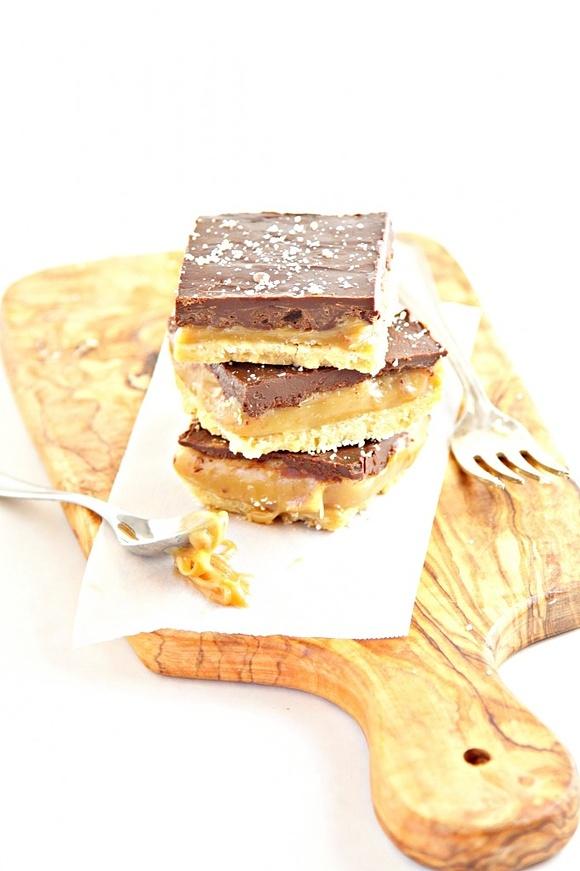 Chocolate Caramel Shortbread Bars