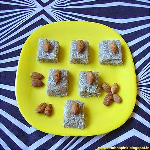 Badam burfi - almond indian dessert