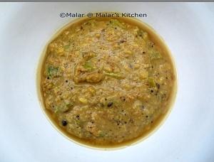 Snake gourd lentil curry