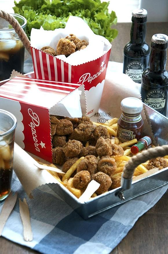 Extra crispy popcorn chicken