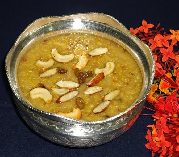 Moong dal kheer recipe - hesru bele payasa - split green gram pudding