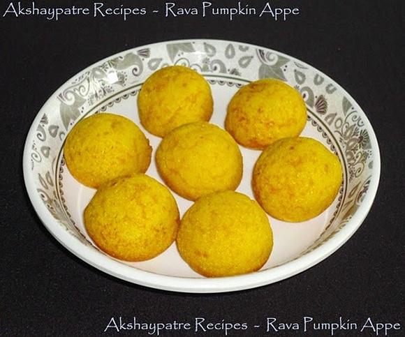 Rava Pumpkin Appe Recipe