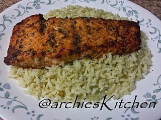 Garlic and herb roasted salmon