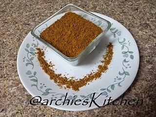 Homemade sambar podi - indian spice mix for sambar
