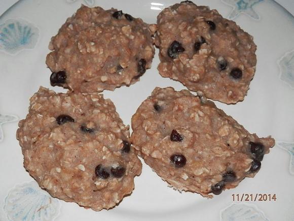 Banana chocolate chip oatmeal cookies without eggs dairy or nuts