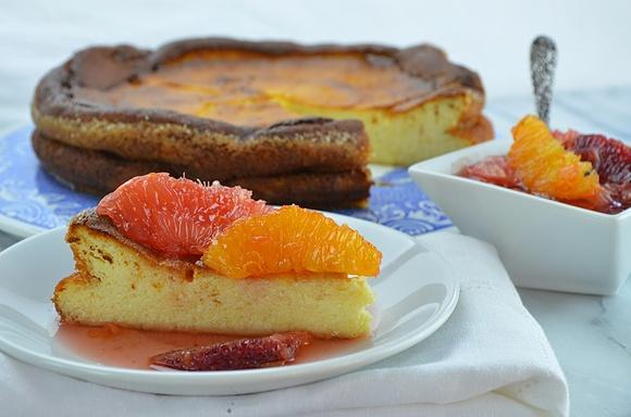Ricotta Cheesecake with Fruit Compote