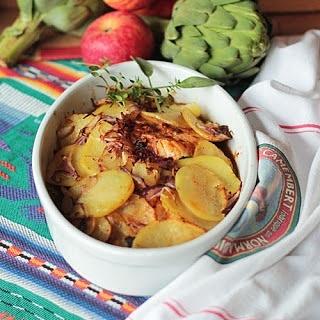 Baked cod with potatoes