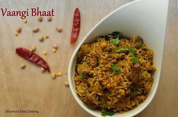 Vaangi bhaat - eggplant rice from bangalore