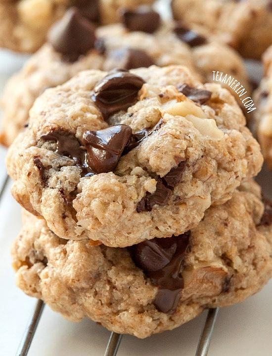 Vegan gluten-free walnut chocolate chip cookies