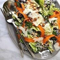 Butter Lettuce Salad with Creamy Meyer Lemon Dressing Hazelnuts and Mint