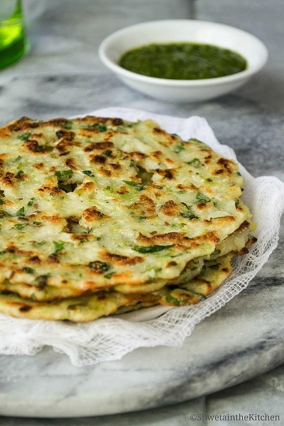 Cucumber thalipeeth - savory cucumber pancakes