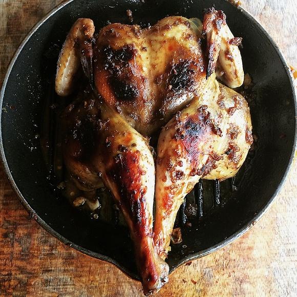 Dates and olive roast chicken