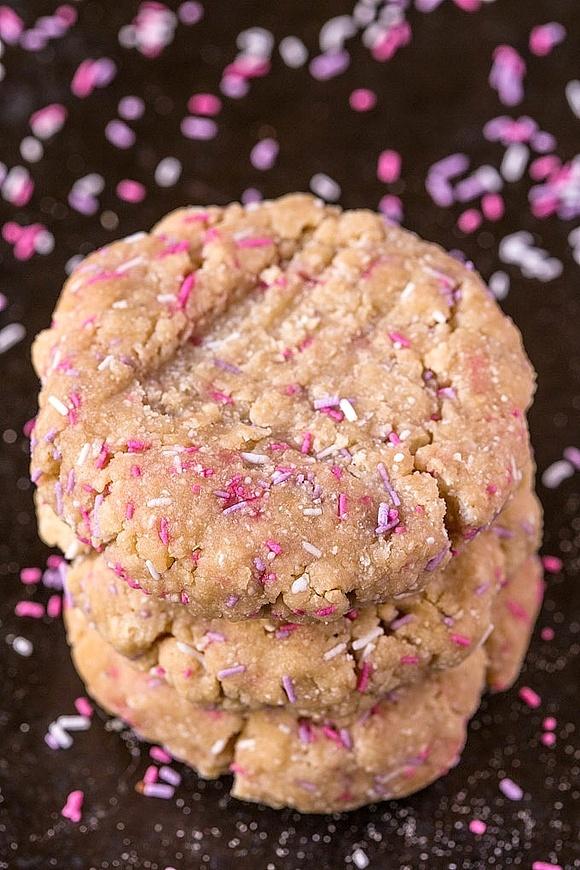 No Bake Vanilla Cake Batter Breakfast Cookies
