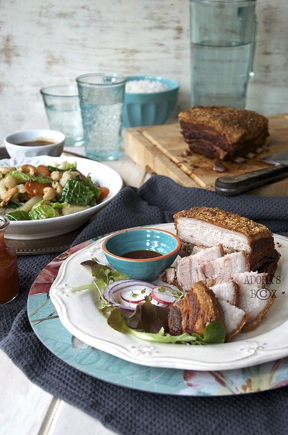Lechon kawali - filipino crispy deep fried pork