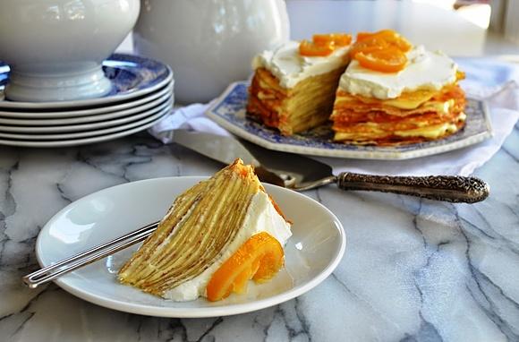 Crêpe Cake with Meyer Lemon Mousse