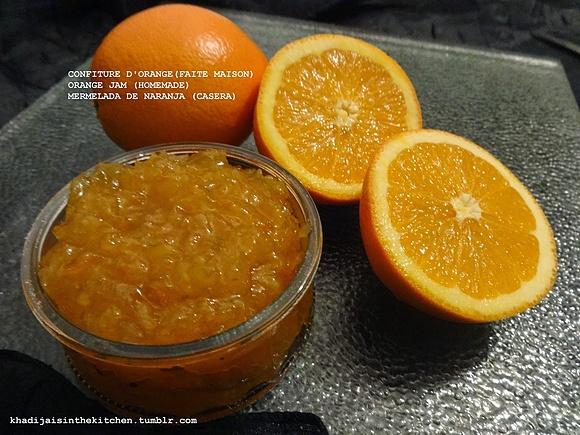 Orange jam homemade, confiture d’orange, mermelada de naranja casera