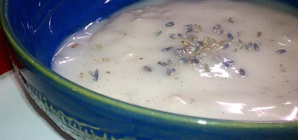 Triple vanilla lavender oatmeal for a pampering breakfast