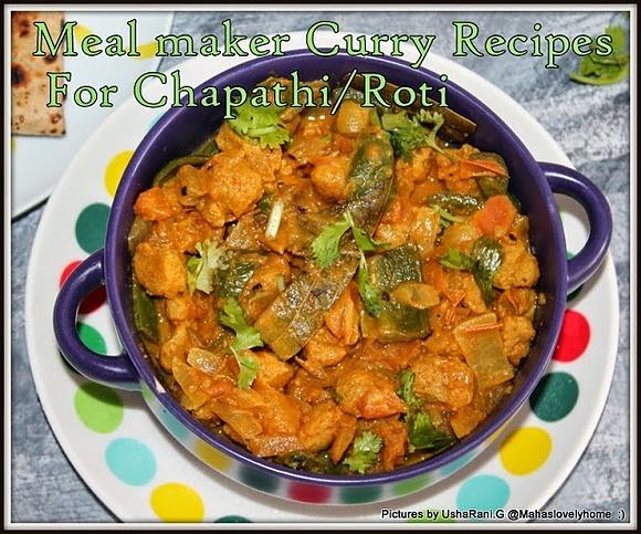 Soya chunks capsicum masala curry