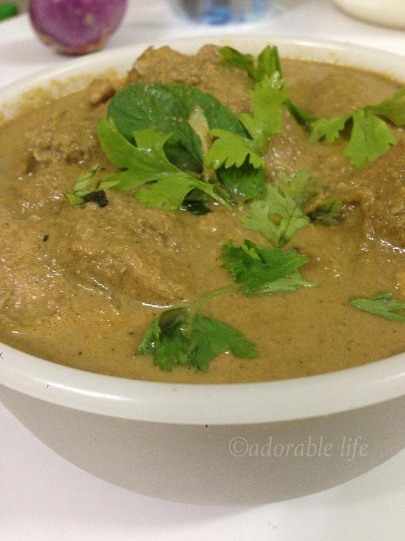 Coconut cashew spices enriched chicken korma