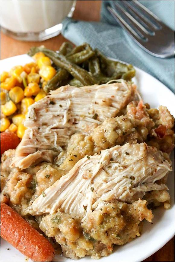 Crock Pot Chicken and Stuffing