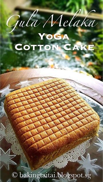 Gula melaka yoga cotton cake recipe