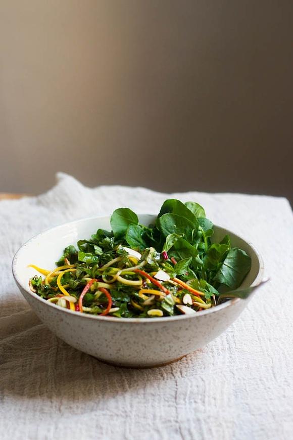 Rainbow Chard Coleslaw with Mixed Herbs