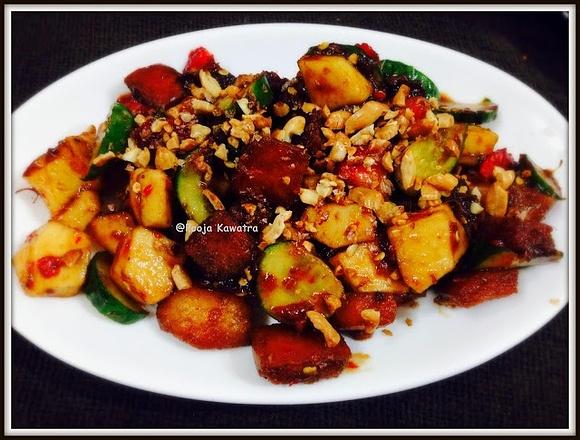 Homemade rojak - fruit and vegetable salad recipe