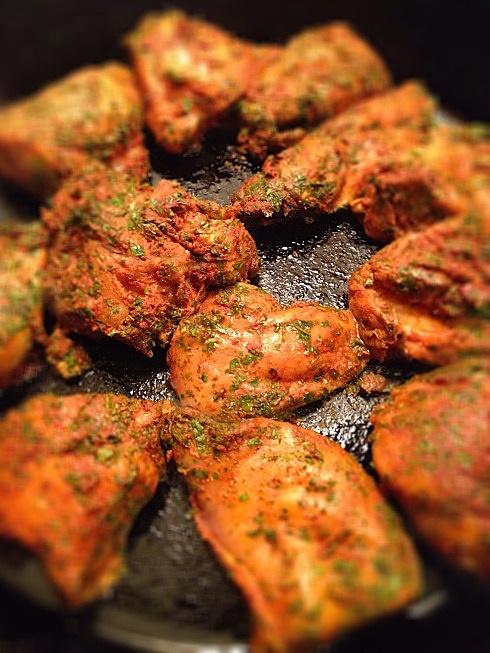 Mediterranean Chicken with Garlicky Yogurt Sauce