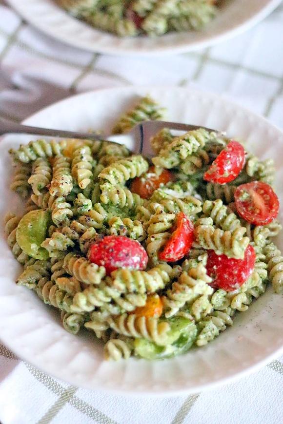 Four Ingredient Pesto Pasta Salad
