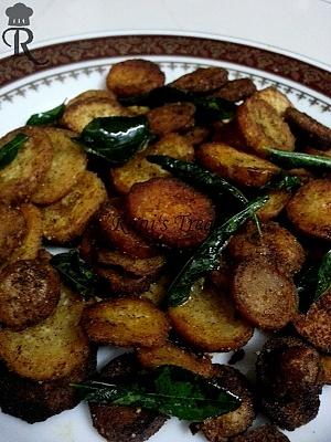 Seppankizhangu roast colocasia taro root arbi fry