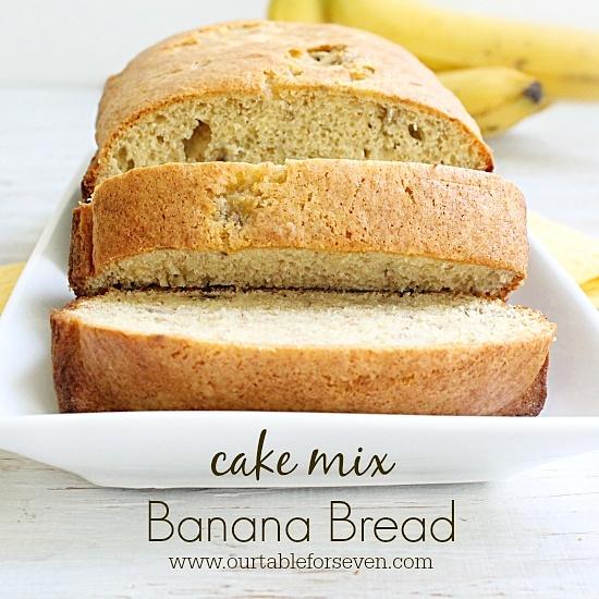 Banana bread with cake mix