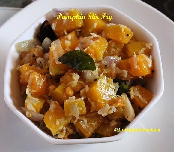 Pumpkin stir fry poosanikkai poriyal