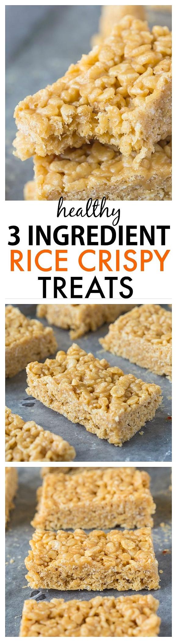 Healthy 3-ingredient rice crispy treats