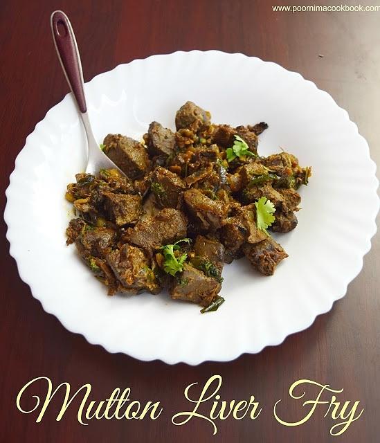 Spicy mutton liver fry with chettinad flavor
