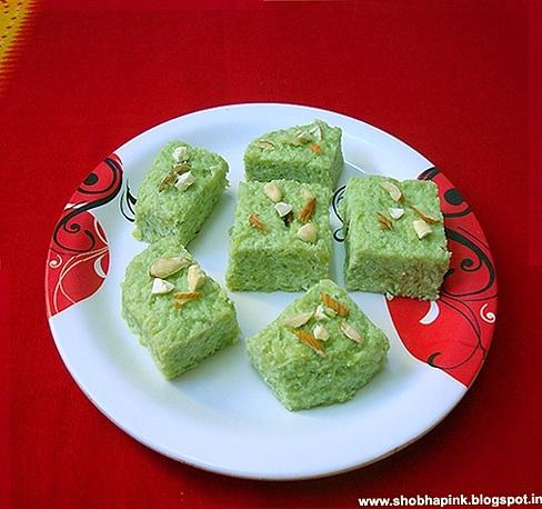 Lauki barfi - indian bottle gourd fudge recipe