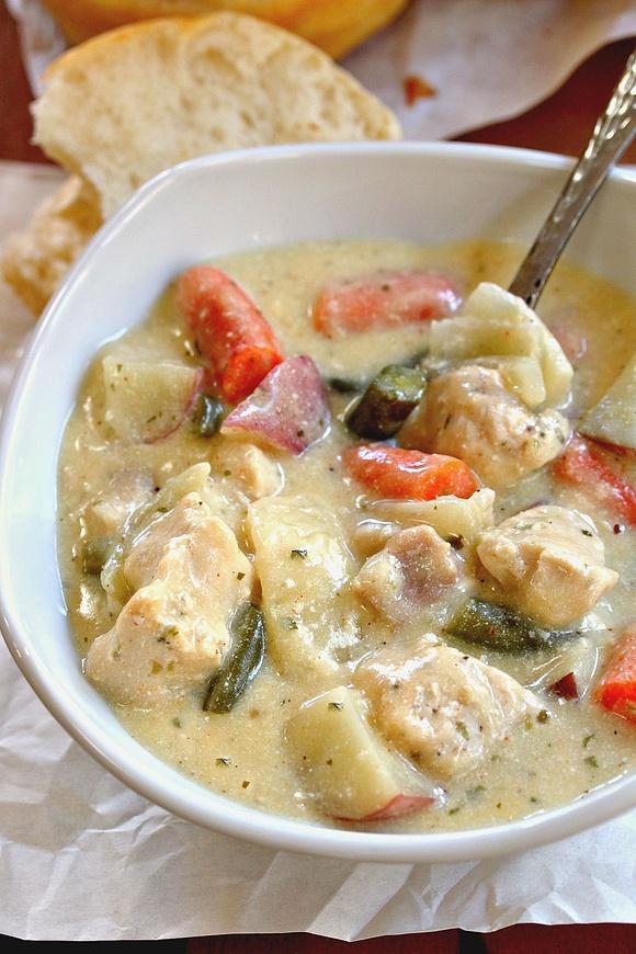 Crock Pot Creamy Chicken Stew