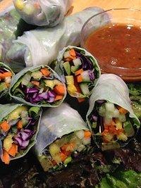 Rice Paper Rolls with Peanut Dipping Sauce, Recipe