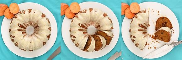 Spiced Sweet Potato Bundt Cake with Orange Glaze