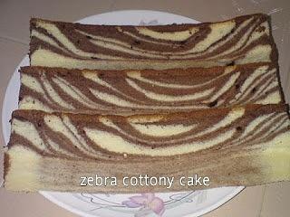 Cocoa brandy zebra cotton cake