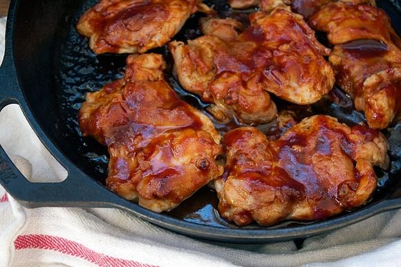 Pan-Roasted bbq Chicken Thighs