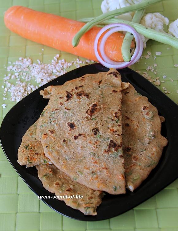 Oats mixed vegetable oothappam - healthy breakfast and dinner recipe