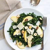 Kale Apple Salad with Apricot Dijon Vinaigrette