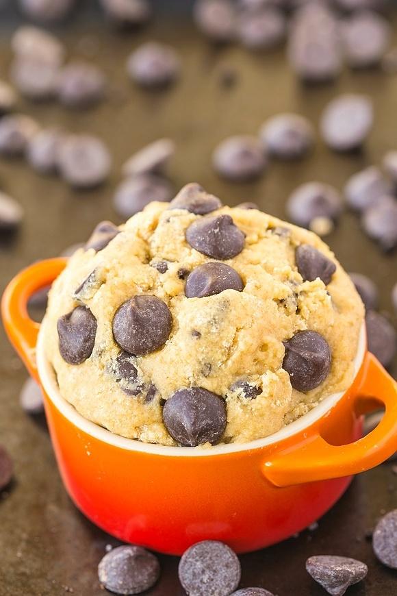 Healthy cookie dough for one paleo vegan gluten free